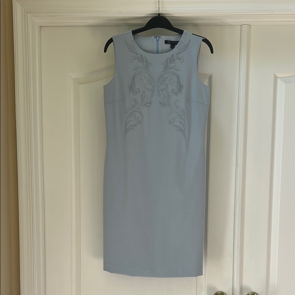 Brooks Brothers Gray Sheath Midi Dress
